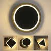 Vierkante LED Wandlamp voor Slaapkamer woonkamer wit zwart blaker wandlampen 360 graden Draaibare Metalen 18W/24W armaturen