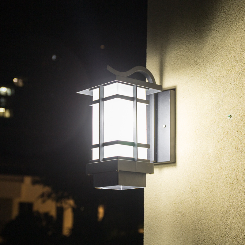 Zonne-buitenwandlamp Draadloze wandlamp Waterdicht Tuinlicht Nieuwe Chinese stijl Japanse stijl balkon buitenmuurpoort