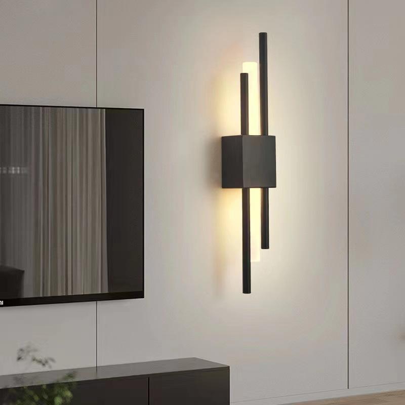 6W lange strip wandlamp woonkamer achtergrond muur studeerkamer slaapkamer bedlampje eenvoudig modern Scandinavisch licht luxe creatief raster