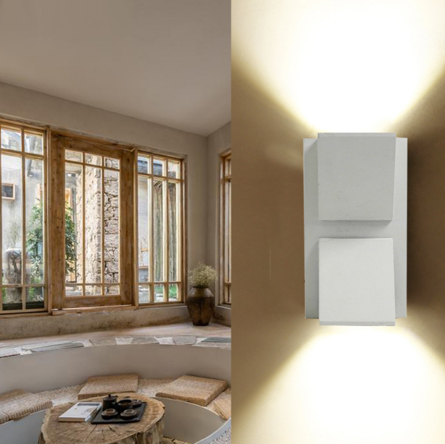 5W 12W LED-lamp Buitenverlichting Waterdichte wandlamp Moderne aluminium op en neer geleide wandlamp Exterieur Tuin Yard Veranda Licht