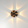 IP65 Kubus Verstelbare Opbouw Outdoor Led-verlichting, Outdoor Waterdichte LED wandlamp zwart en goud wandlamp