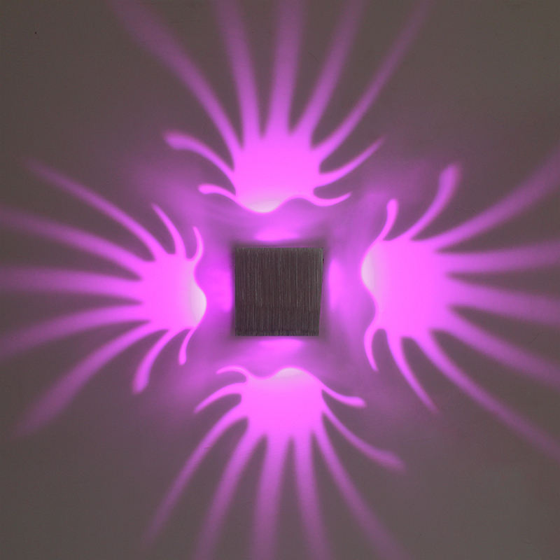 3W aluminium mooie RGB-wandlamp voor decoratie van kunstgalerijen balkonlamp veranda-verlichting