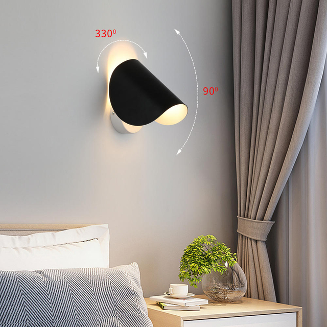 G4 lamphouder Italiaanse Minimalistische Wandlamp Draaibare wandlamp witte led wandlamp Woonkamer Creatief Roterende Art Hotel Wandlamp Nordic Slaapkamer Nachtkastje wandlamp