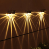 Warm Wit LED Solar Lamp Pad Trap Outdoor Tuinverlichting Zonne-energie Balkon Licht Decoratie voor Patio Trap Hek goederen