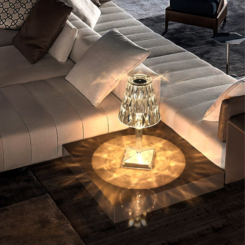 Fancy Night Lights Led Night Light Italiaanse Designer Kristallen Tafellamp Moderne Mode USB Opladen Romantisch Cadeau Nachtlampje Bloem LED Tafellamp Armatuur