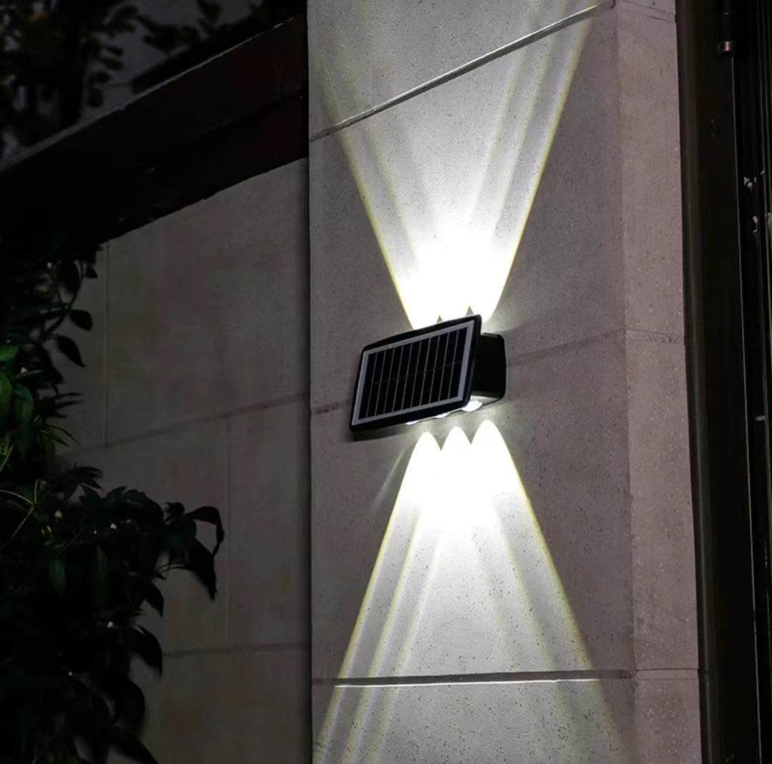 6LED Solar Wandlamp Outdoor Waterdichte LED Wandlampen voor Binnenplaats Straat Landschap Tuin Decor Lamp Solar Outdoor Wandlamp