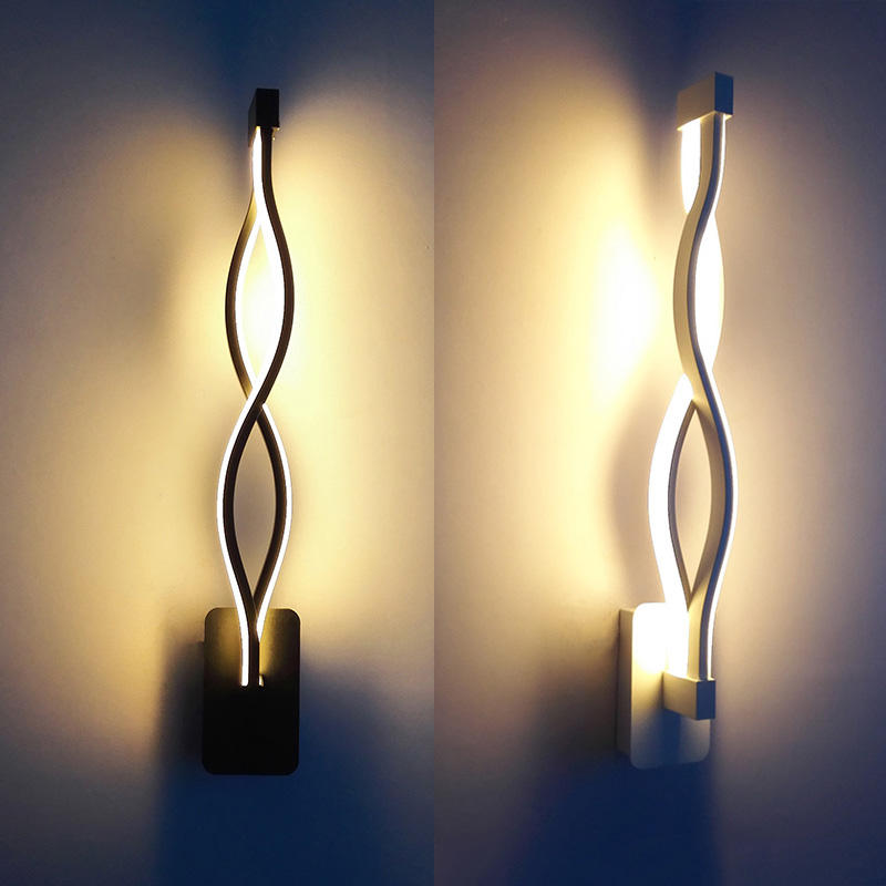 16W 21W 2.4G moderne slaapkamerlamp lange golf wandlamp en hoogwaardig led-nachtlampje met hoge kwaliteit fabrieksprijs