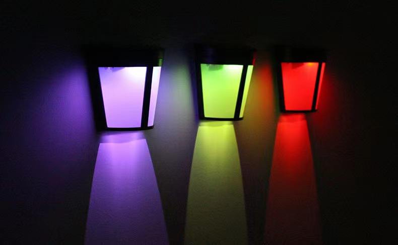 Zwart Transparant Down Solar Wandlamp Buiten Waterdichte Huishoudelijke Tuin Terras Balkon Sfeer Decor Licht