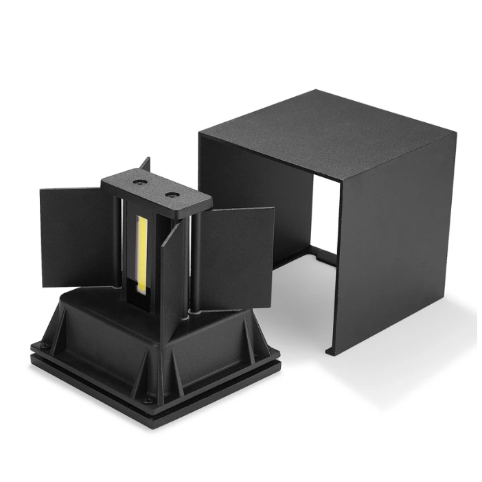 Hot Verkoop Moderne LED Up Down Verlichting Woonkamer Cube Blaker Lamp Armatuur Mount Indoor Outdoor Wandlamp 20W 12CM Kubus Licht