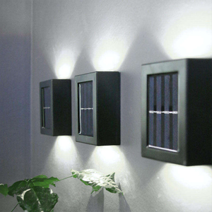 Buitenlampen op zonne-energie Waterdichte wandlampen Krachtige neerwaartse tuin Decoratieve straatlantaarns Thuistrap Verlichting op zonne-energie
