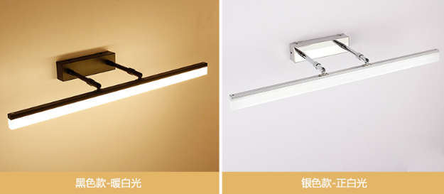 LED-verlichting Aluminium spiegelkoplampen 9 W instelbare hoek draaibaar drie kleurtemperatuur wandlampen badkamerverlichting voor binnen