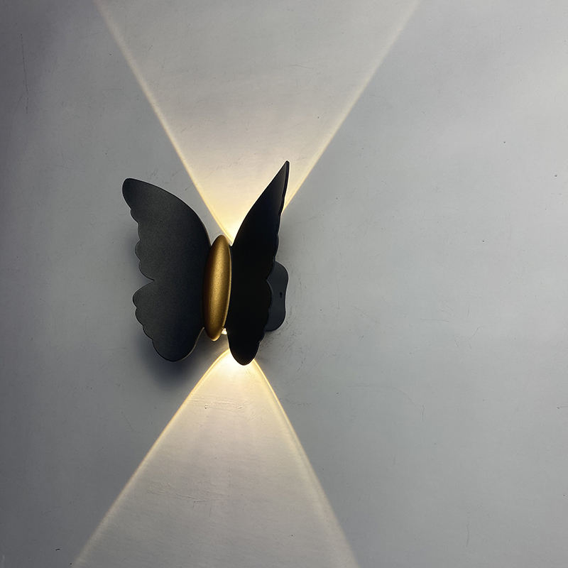 6w vlindervormige buitenwandlamp IP65 waterdicht voor decoratief tuinlicht
