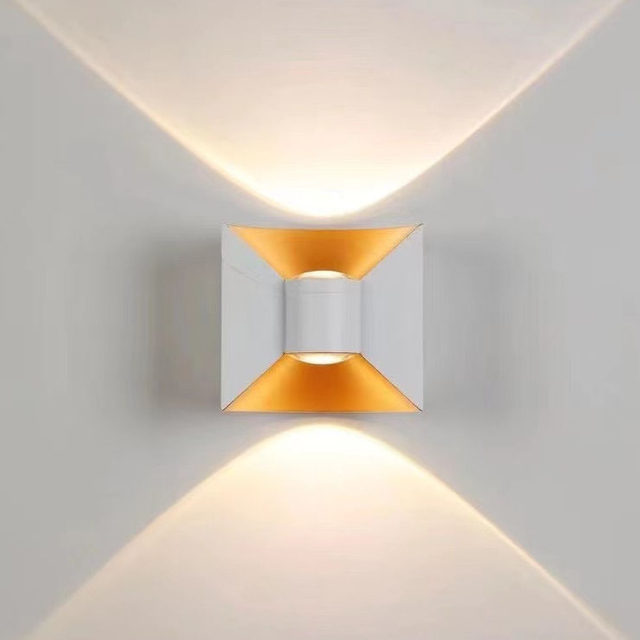 6W 12W Boog Wandlamp Waterdichte LED Wandlamp Tuin Huishoudelijke Decoratieve Verlichting Fabrieksprijs Zwart-witte behuizing