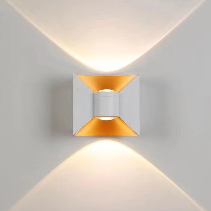 6W 12W Boog Wandlamp Waterdichte LED Wandlamp Tuin Huishoudelijke Decoratieve Verlichting Fabrieksprijs Zwart-witte behuizing