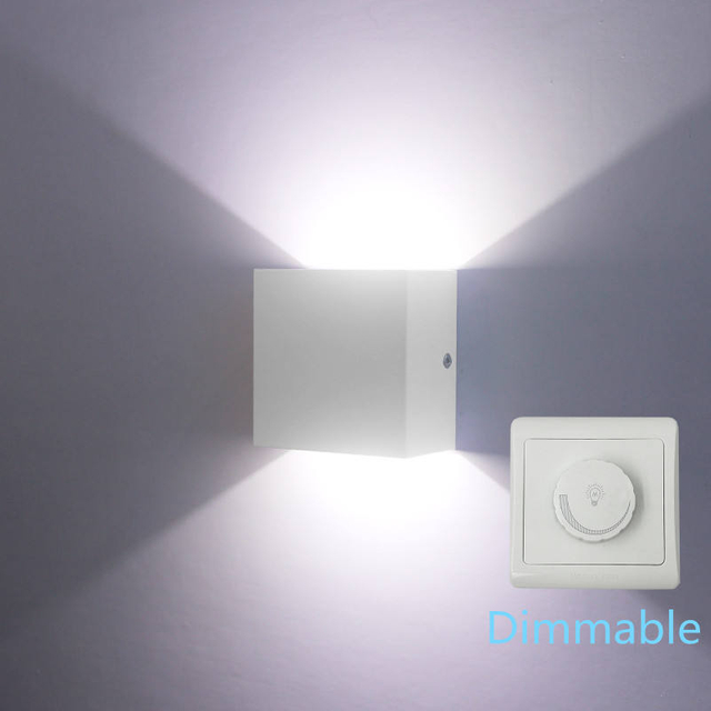  6W COB wandlamp up en down light wandlamp verstelbare wandlamp vierkante wandlamp 10*10*5 wandlamp 