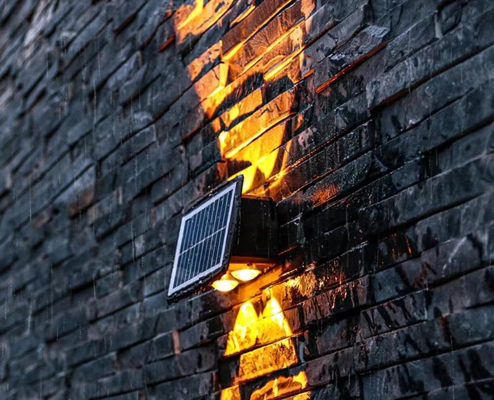 4LEDSolar Wandlamp Outdoor Waterdichte LED Wandlampen voor Binnenplaats Straat Landschap Tuin Decor Lamp Solar Outdoor Wandlamp