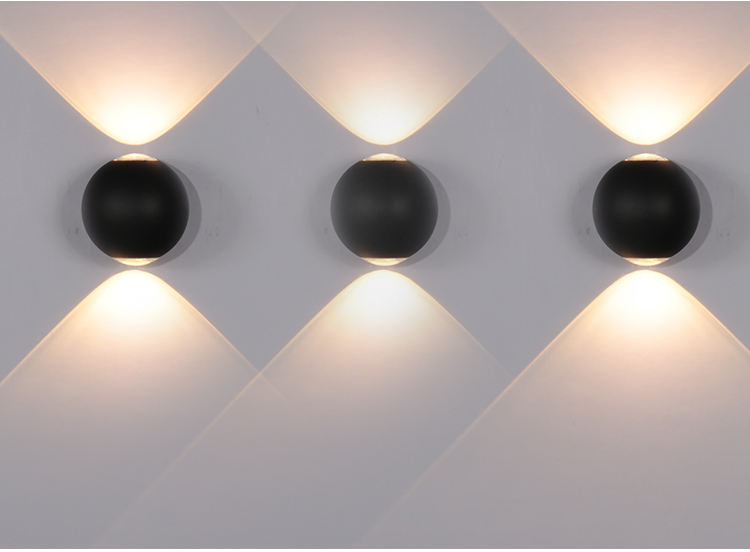 6W waterdicht licht 2023 NIEUW Ball Lights Outdoor LED-wandlampen Ronde waterdichte wandlamp Op en neer wandlamp
