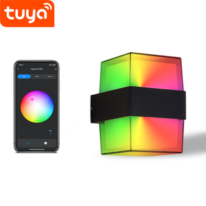 Tuya APP Smart light Acryl waterdichte wandlamp vierkant IP65 waterdichte kleurrijke modieuze decoratieve wandlamp
