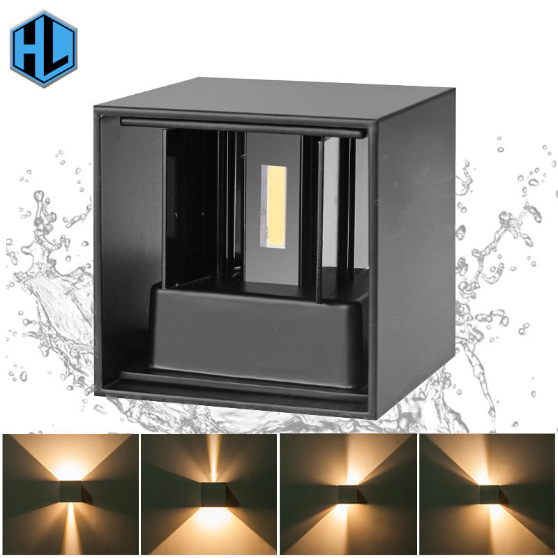 Verstelbare IP65 High Lumen 12W Cube Up en Down Led Outdoor LED Wandlamp