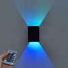 Moderne LED Up en Down Wandlamp RGB met Controller Slaapkamer Bedlampjes Decoratie Wandlamp AC85-265V Industriële Projectverlichting