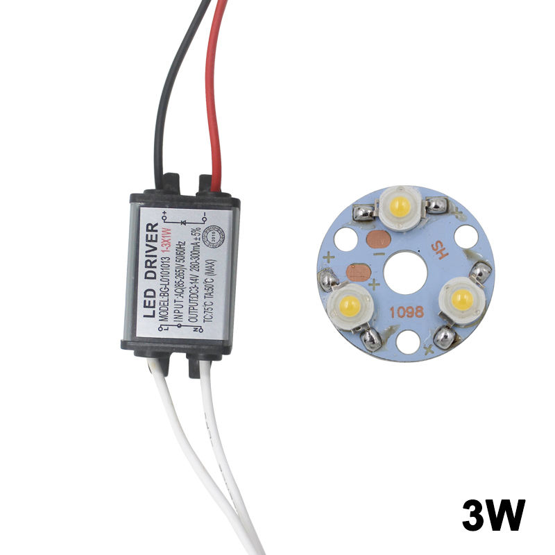 3W High Power Bulb Lamp met LED Driver Adapter Driver Verlichting Transformator 280-300mA