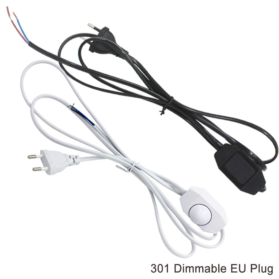 Lijn Kabel 303/304/317/301 Dimmer Netsnoer/Dubbele Knop Schakelaar EU Plug Draad voor LED Lamp/Bureaulamp Luminary USA