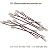 Dubbele LED Strip Connector 2pin 10mm met Draad Gratis Sluit Geen Behoefte Solderen/Lassen Connector Voor 5050/5630 Led Strip