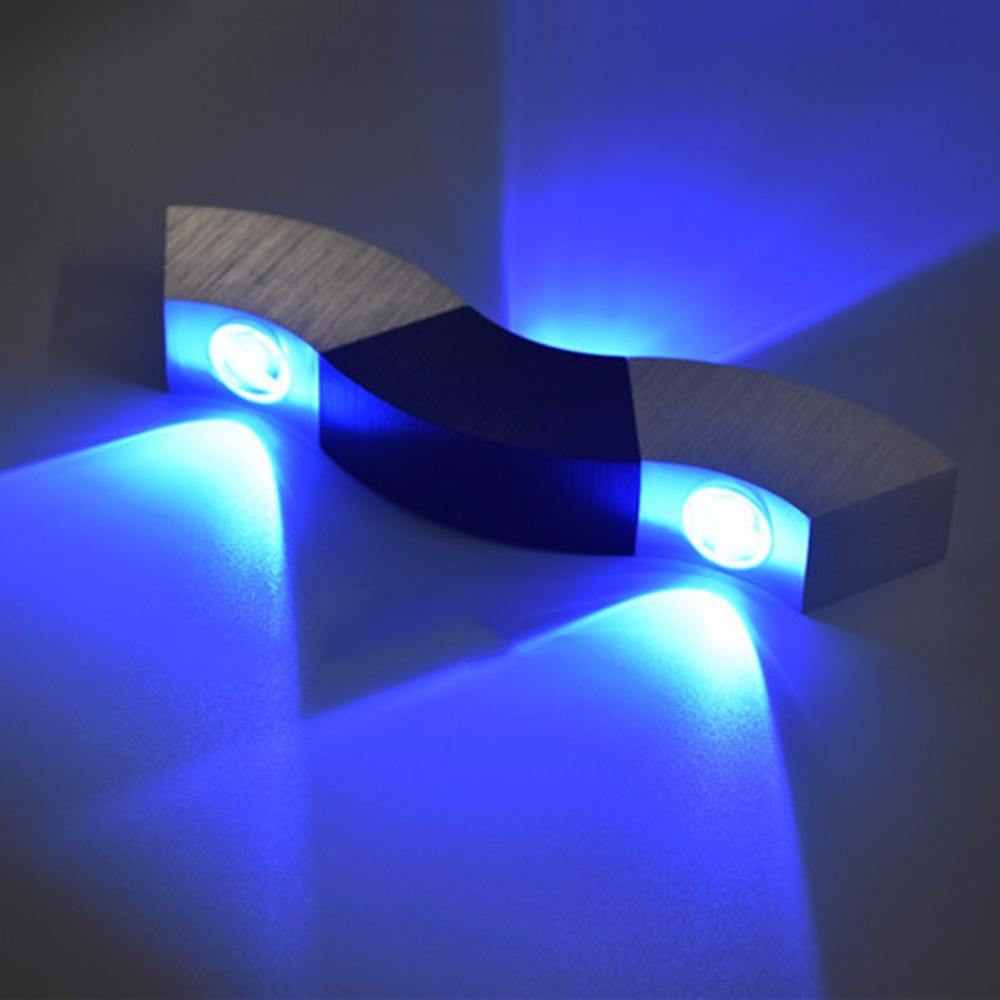Lightess 3W LED wandlampen binnen Up en Down wandlamp van aluminium Hallamp wandverlichting zilver koel wit