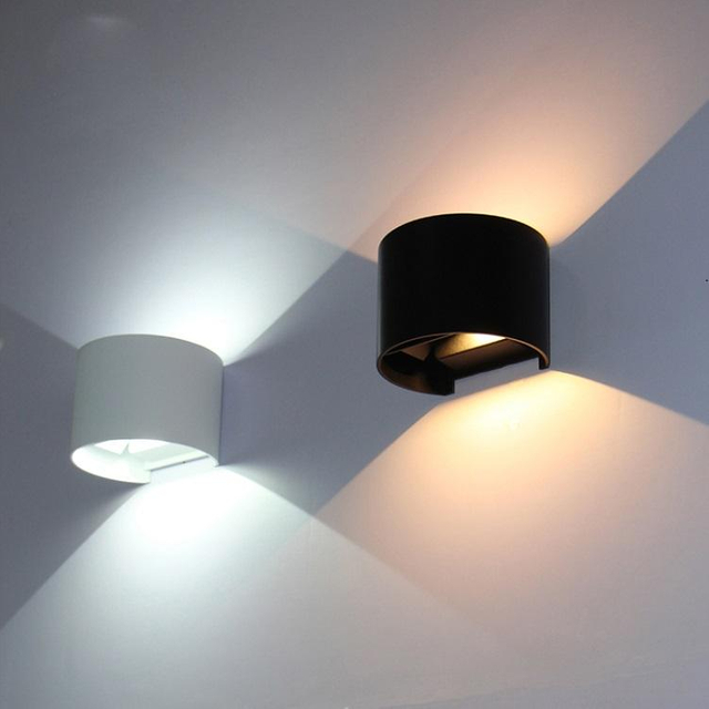 Nieuwe instelbare hoek Item Waterdichte led-wandlamp 6W 12W voor thuis buiten