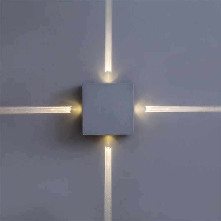 Goede kwaliteit zilveren vierkante led muur lmap loft blaker lamp Fabrieksprijs moderne binnenverlichting