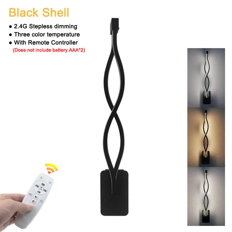 21W LED Wandlampen Art Veranda Aluminium Decoratie Lamp 2.4G Drie Kleuren Dimbaar met Controller Nachtkastje Lichtgevende Verlichting