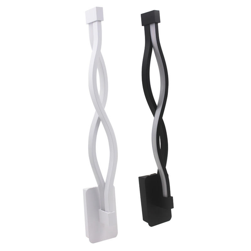 LED wandkandelaar golvende vorm wandlamp modern design aluminium voor slaapkamer gang woonkamer indoor led-verlichtingsarmaturen