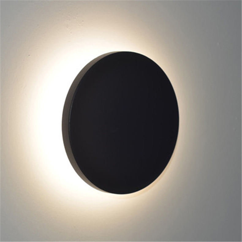 Ronde vierkante buiten zwarte design 10W led-wandlamp voor tuindecoratie