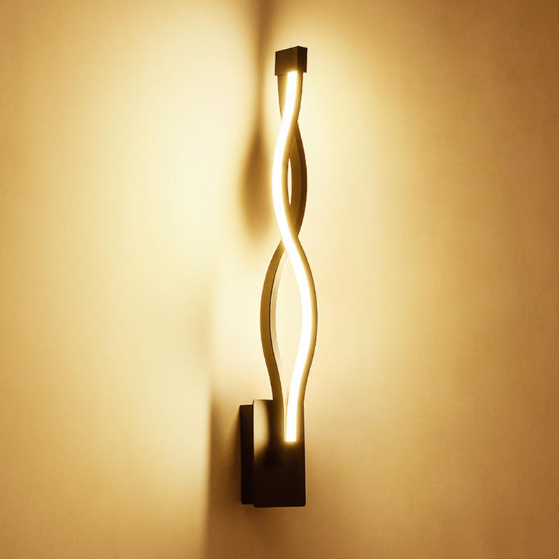 LED wandlamp moderne huisverlichting decoratie driekleurige wandlamp 2.4G dimmen afstandsbediening aluminium lichten