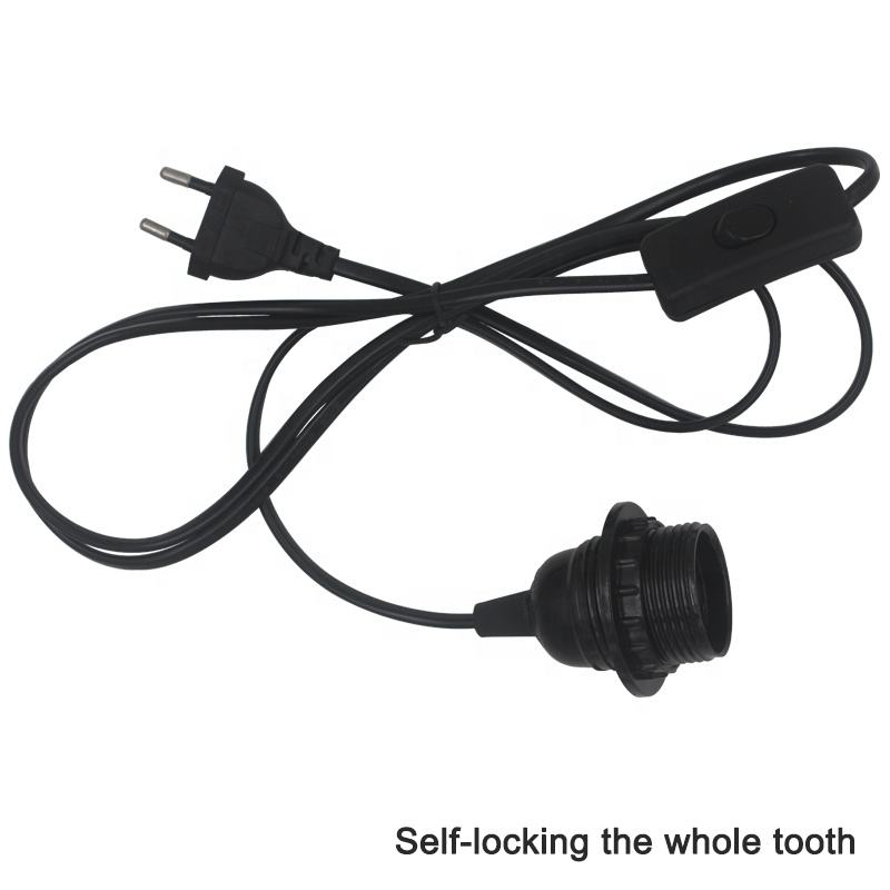 1.8 M Netsnoer Kabel E27 Hanglamp Houder EU Plug 303 Schakelaar 250 V 4A voor Opknoping Lamp LED Bulb Socket huishoudelijke geschikt
