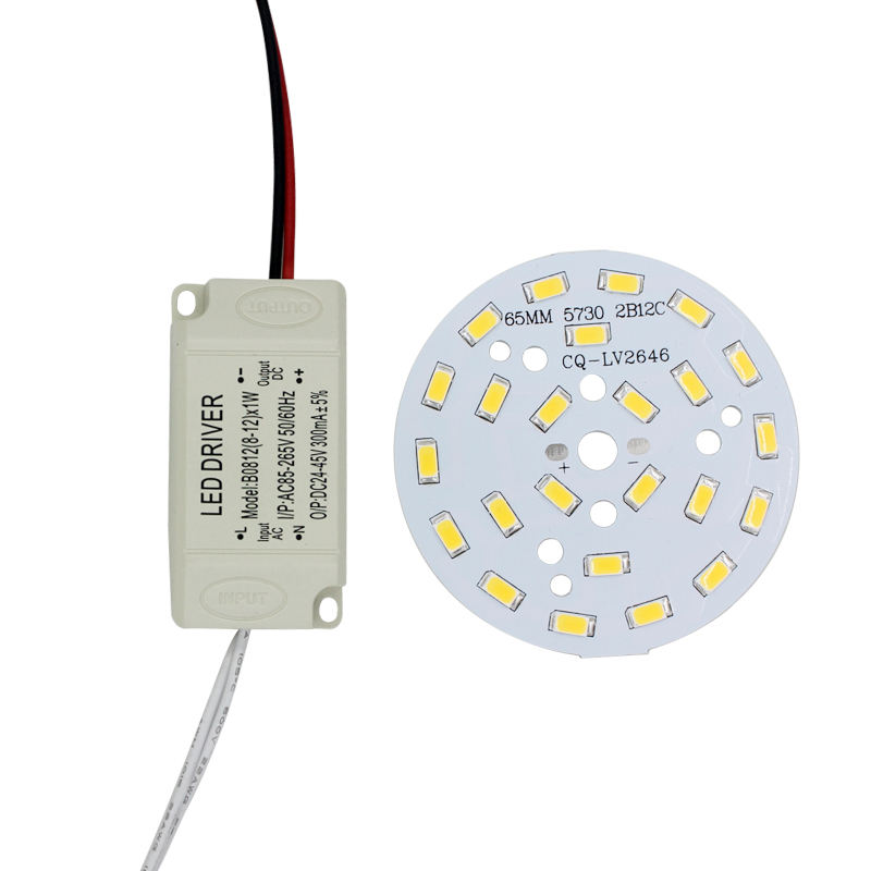 3W 5W 7W 9W 12W 15W 18W 24W SMD5730 Light-emitting diode chip + plastic omhulsel LED driver voeding voor LED plafondlamp