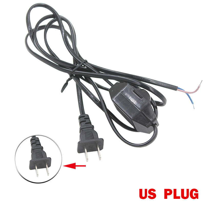 Dimbare 1.8 m EU/US Plug Licht Schakelen Ronde Schakelaar Snoer Kabel Plug Power voor LED Lampen lampenkap papier lichten ster lampen