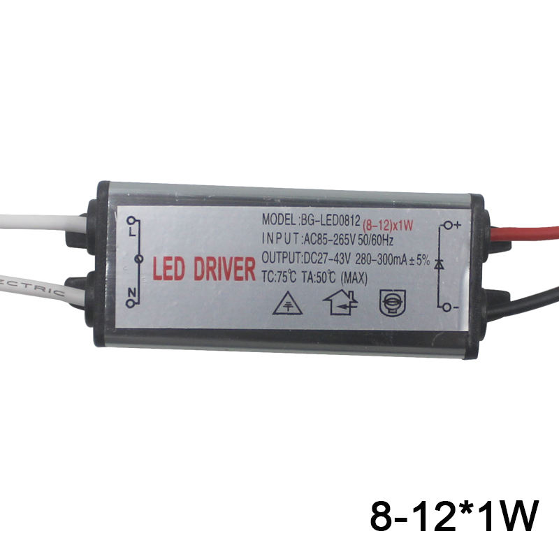 1-12W IP65 Waterdichte LED Light Driver AC85-265V DC3-43V LED Transformator Voeding Adapter voor Outdoor Led lamp/Chips