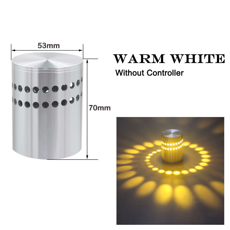3w Hot Sales Spiraal Gat Led Wandkandelaar Licht Lamp Koud Warm Licht