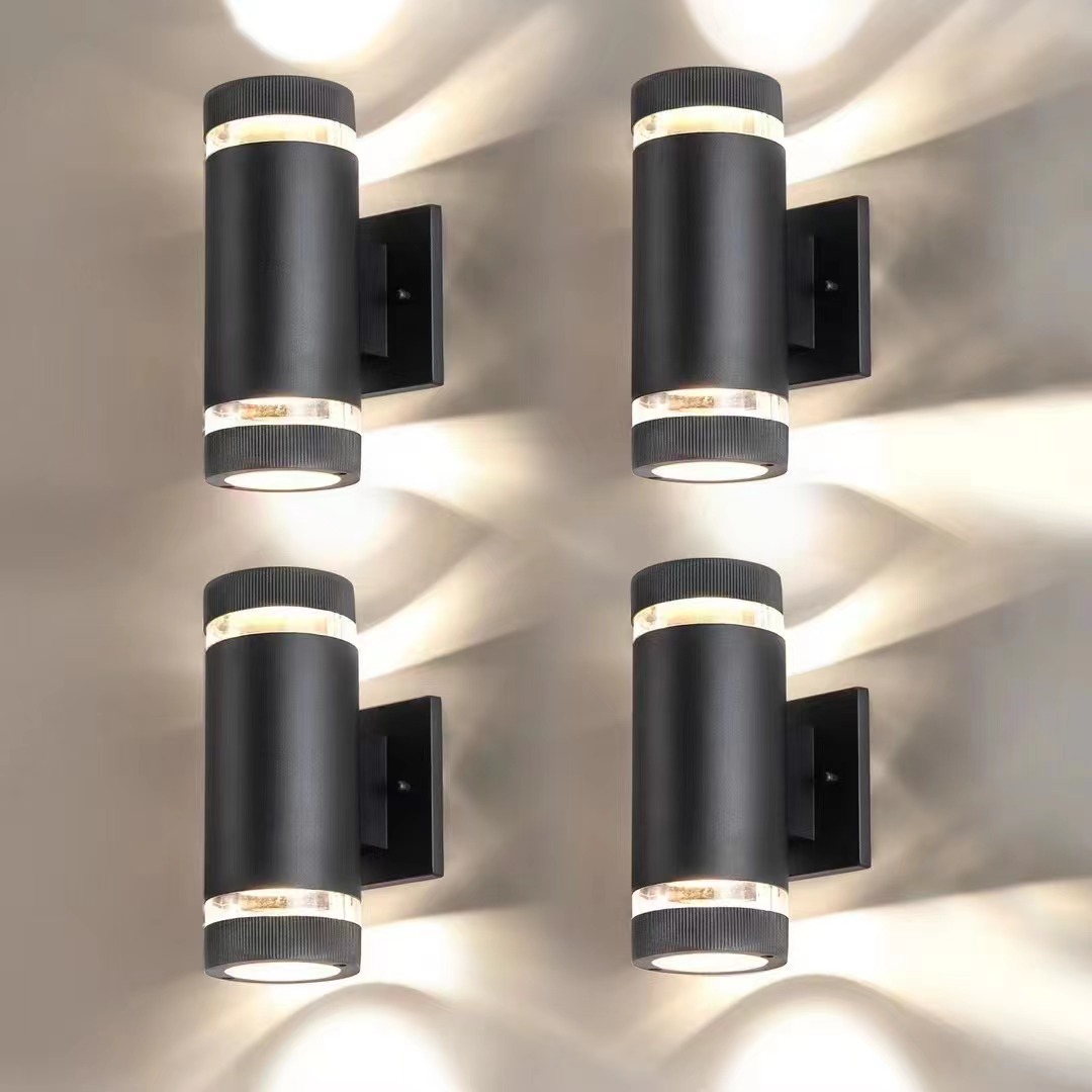 led wandlampen zwarte wandlampen Cilindrische wandlampen dienen te worden geïnstalleerd met GU10 lampen naar boven en beneden 