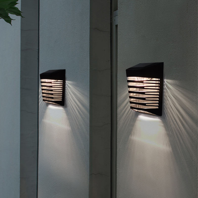 Mini Patio Solar Verlichting Trappen Dek Stap Lichten IP65 Waterdichte Outdoor Tuin Verzonken Opbouw Led Solar Fence Lamp