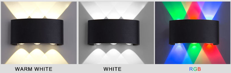 2023 Industriële Decoratie 6W/8W IP65 Waterdichte Outdoor Led Wandlamp Wandlamp Up En Down Wandlamp wandlamp