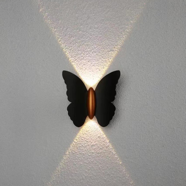LED-wandlamp met dubbele kop in combinatie met wandlamp aan de buitenkant, aplique para pared aan de binnenmuurbeugel