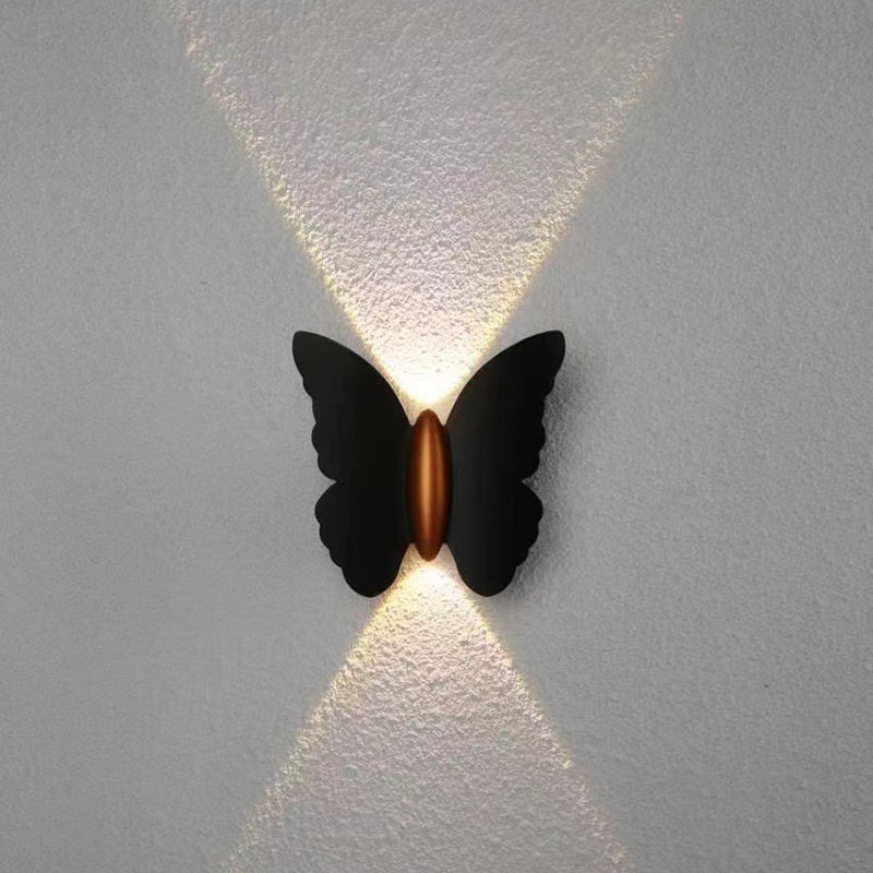 LED-wandlamp met dubbele kop in combinatie met wandlamp aan de buitenkant, aplique para pared aan de binnenmuurbeugel