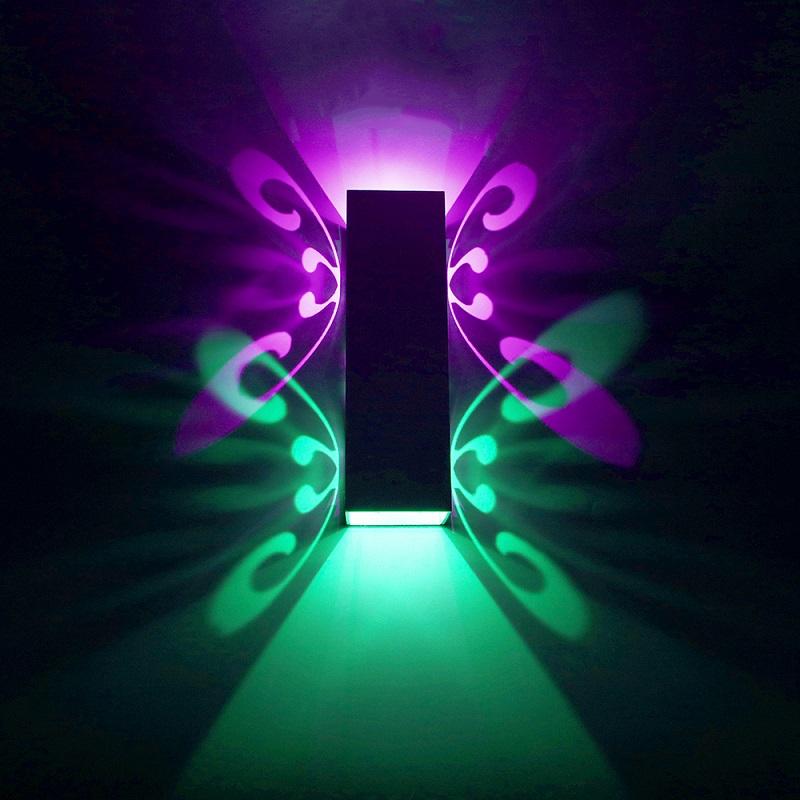 6W Moderne LED Wandlamp Up Down Lighting Cube Blaker Lamp Armatuur Wandmontage Indoor Vlinder Verlichting Decoratie