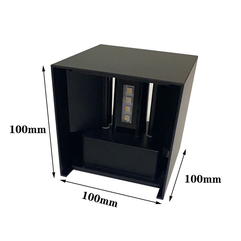 Buiten waterdichte Ip65 vierkante zwart wit 20w moderne led wandlampen voor tuin