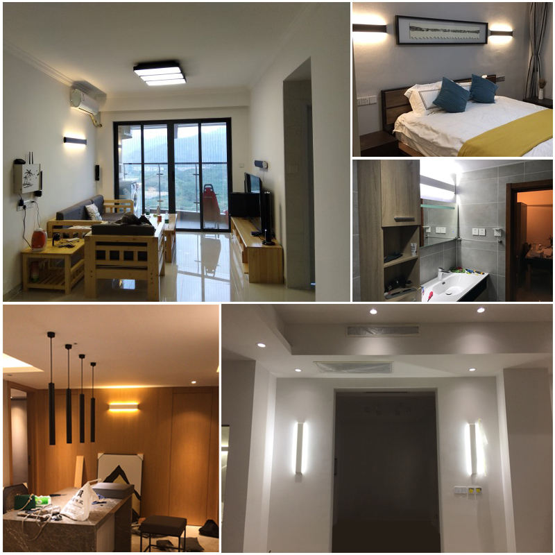 LED Indoor Wandlampen 2.4G Dunne Moderne Slaapkamer Woonkamer Stairway Lamp Minimalistische Decoratie Wandlamp Interieur Armaturen