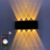 Smart home WiFi APP Gecontroleerde 85-265V RGBW IP65 aluminium waterdichte led tuinlamp smart led outdoor up en down wandlamp