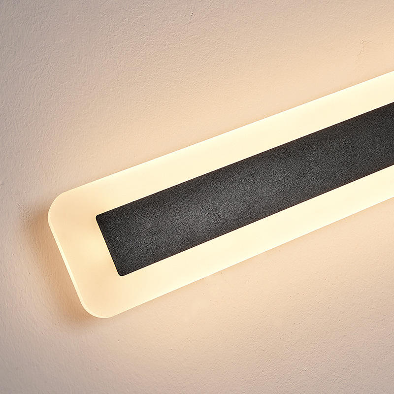 Moderne Eenvoudige Lange Strip Indoor Aluminium Wandlamp Waterdichte Outdoor Wandlamp Behuizing 360 graden tuin wandlamp