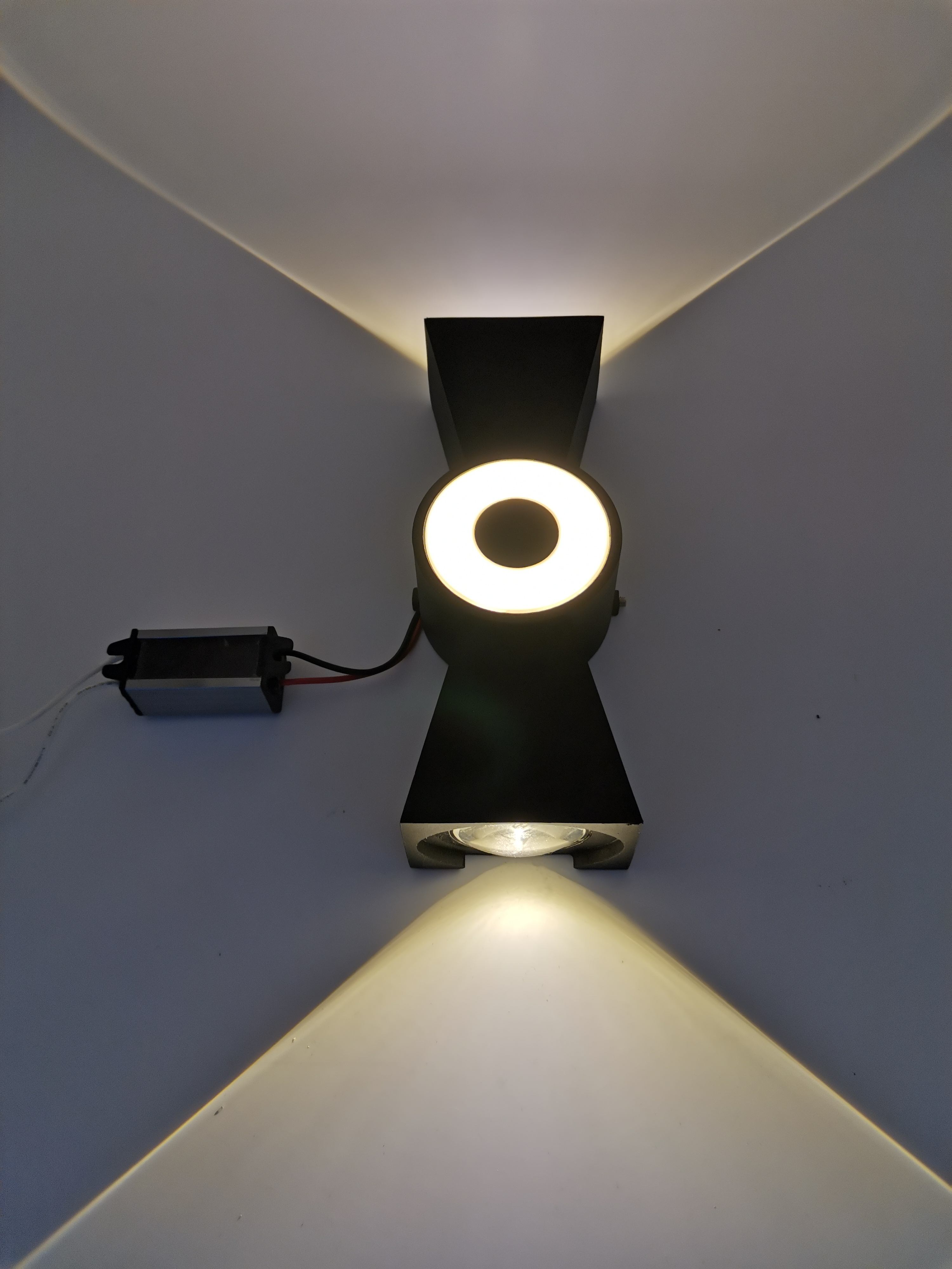 6W Outdoor Waterdichte chinese knoop vorm Wandlamp COB chip up en down blaker Aluminium ip65 Wandlamp vierkante veranda Tuin